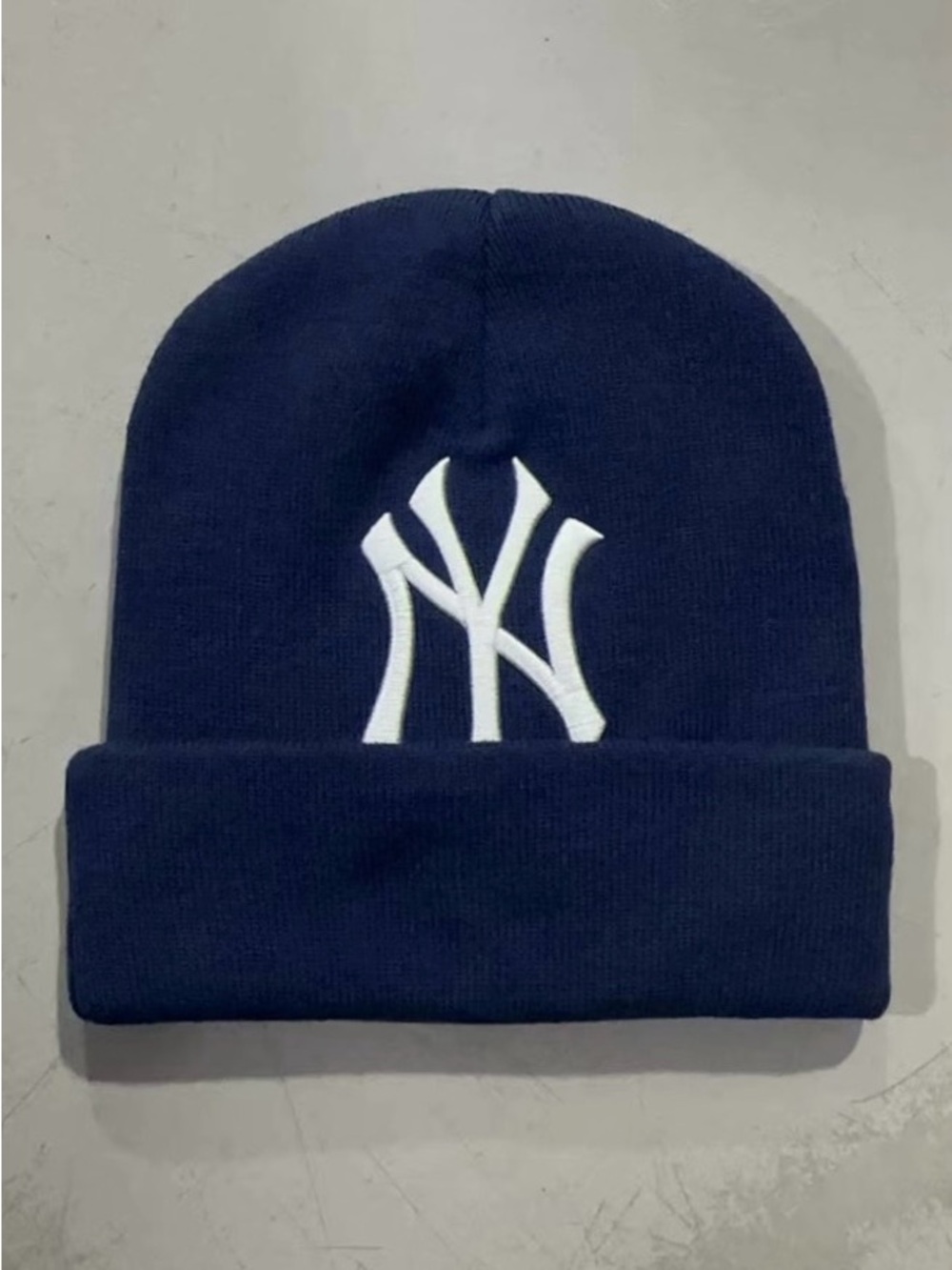NEW Unisex Navy Blue "NY" Logo with red satin lining